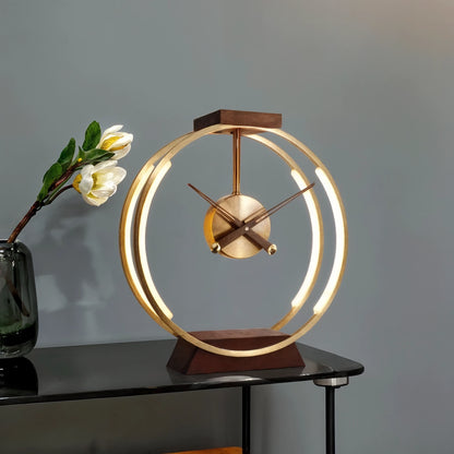 Nordic Clock LED Bordslampa – Minimalistisk Design För Inomhusbruk, Varm Belysning, Perfekt För Nattduksbord Och Skrivbord - 3