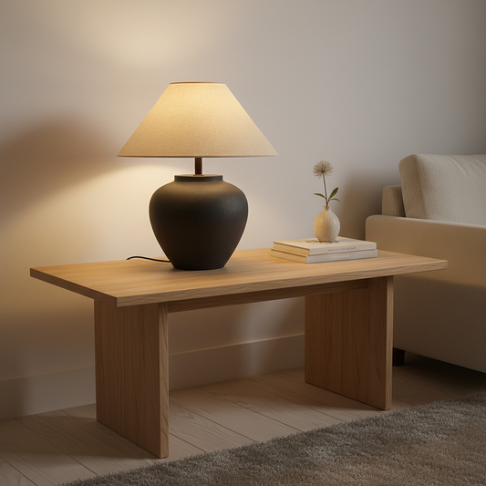 Nordic Noir LED Bordslampa - Elegant Bordslampa Med Varm Belysning För Inomhusbruk - 1