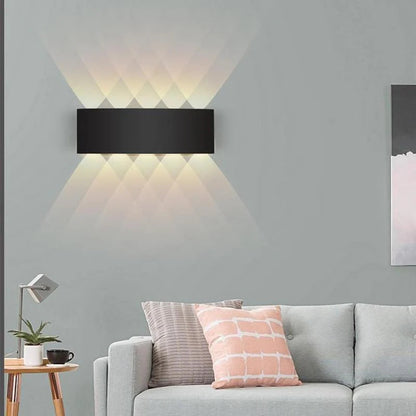 Außenwandleuchte | Rechteckige LED | IP65 wasserdicht | Licht nach oben und unten | Terrasse und Garten