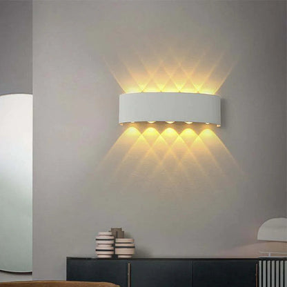 Außenwandleuchte | Rechteckige LED | IP65 wasserdicht | Licht nach oben und unten | Terrasse und Garten