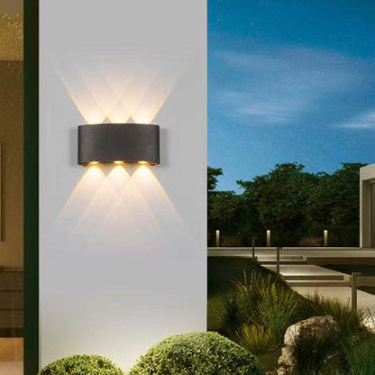 Außenwandleuchte | Rechteckige LED | IP65 wasserdicht | Licht nach oben und unten | Terrasse und Garten
