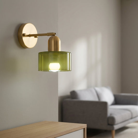 Oriva | Vägglampa i Glas med Grafisk Form