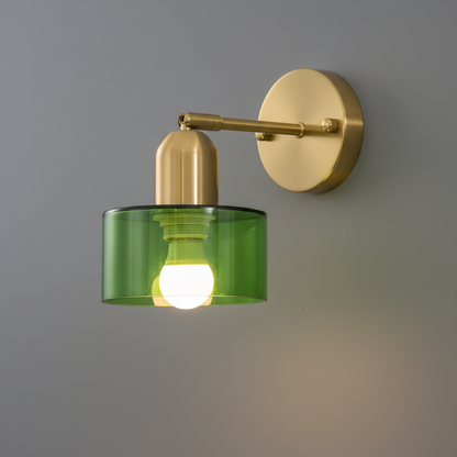 Oriva | Vägglampa i Glas med Grafisk Form