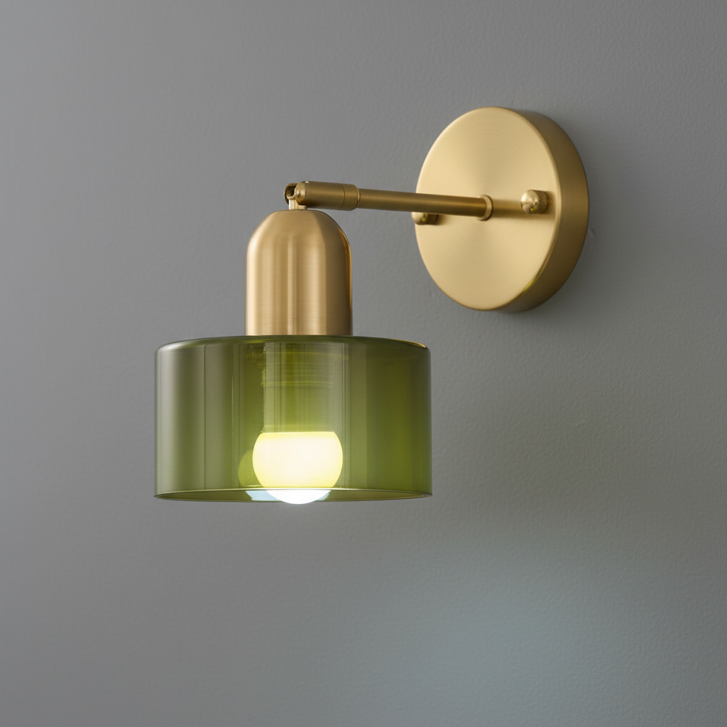 Oriva | Vägglampa i Glas med Grafisk Form