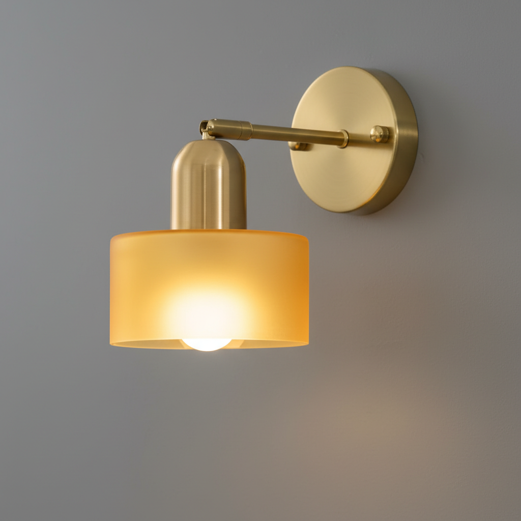 Oriva | Vägglampa i Glas med Grafisk Form