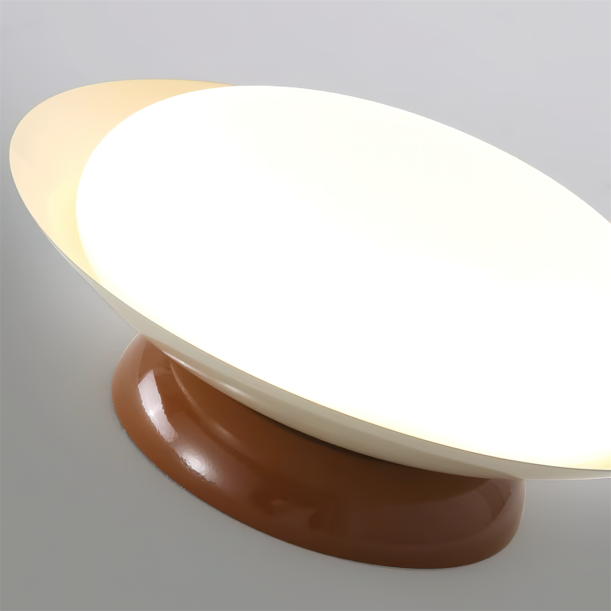 Deckenleuchte LED im Retro-Stil | Schalenförmige Deckenlampe in Braun, Grün, Beige oder Chrom | Dimmbar oder 3 Lichtfarben