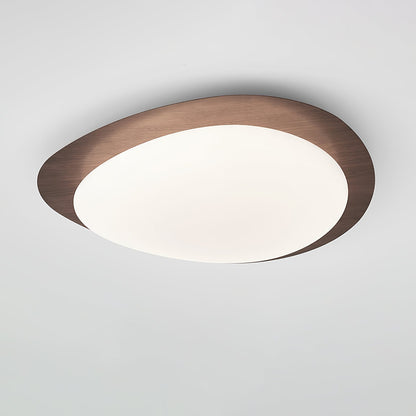 Taklampa Plafond i Stenform | Trämönster i Valnöt eller Ljust Trä | Varmvit eller Kallvit LED | Ø 30–58 cm
