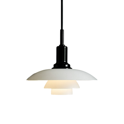 Pendellampa i Glas och Metall | Tre Skärmar | Skandinavisk Klassisk Design