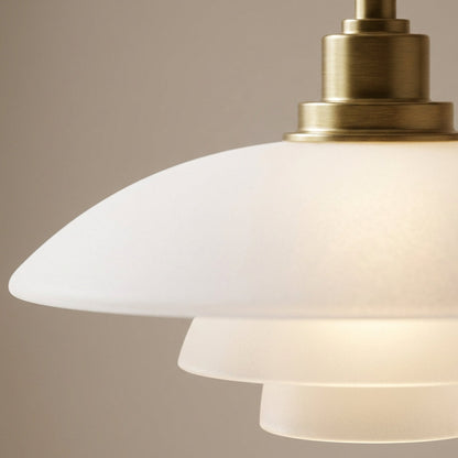 Pendellampa i Glas och Metall | Tre Skärmar | Skandinavisk Klassisk Design
