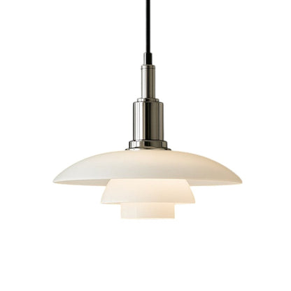 Pendellampa i Glas och Metall | Tre Skärmar | Skandinavisk Klassisk Design