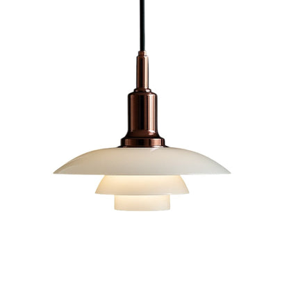 Pendellampa i Glas och Metall | Tre Skärmar | Skandinavisk Klassisk Design