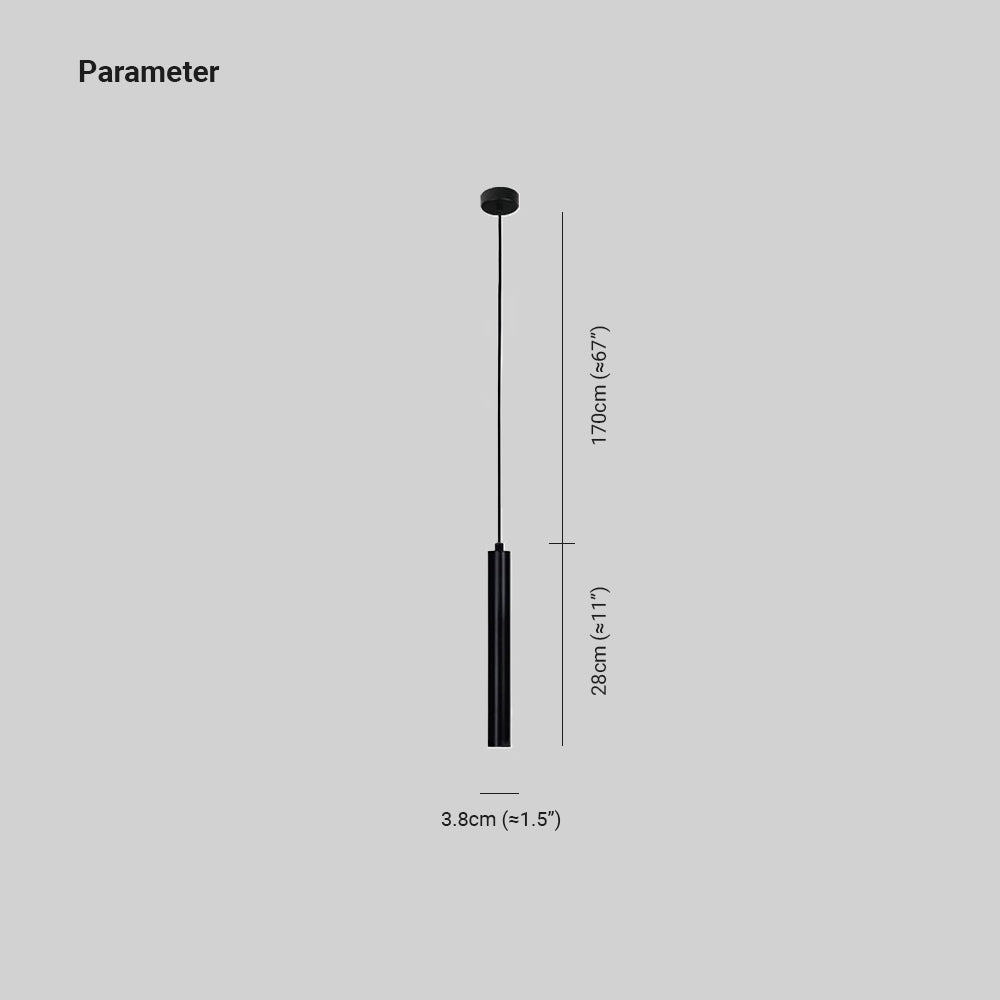 Pendellampa i Metall | Cylindrisk Minimalform | LED-ljuskälla ingår
