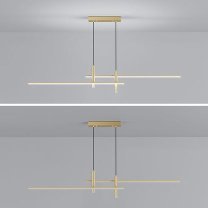 Pendelleuchte aus Metall | Lineares LED-Design | Moderne nordische Decke