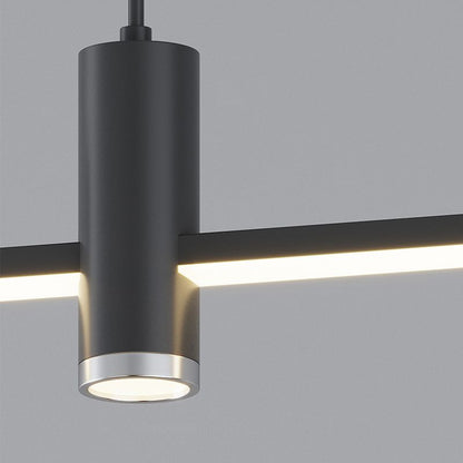 Pendelleuchte aus Metall | Lineares LED-Design | Moderne nordische Decke