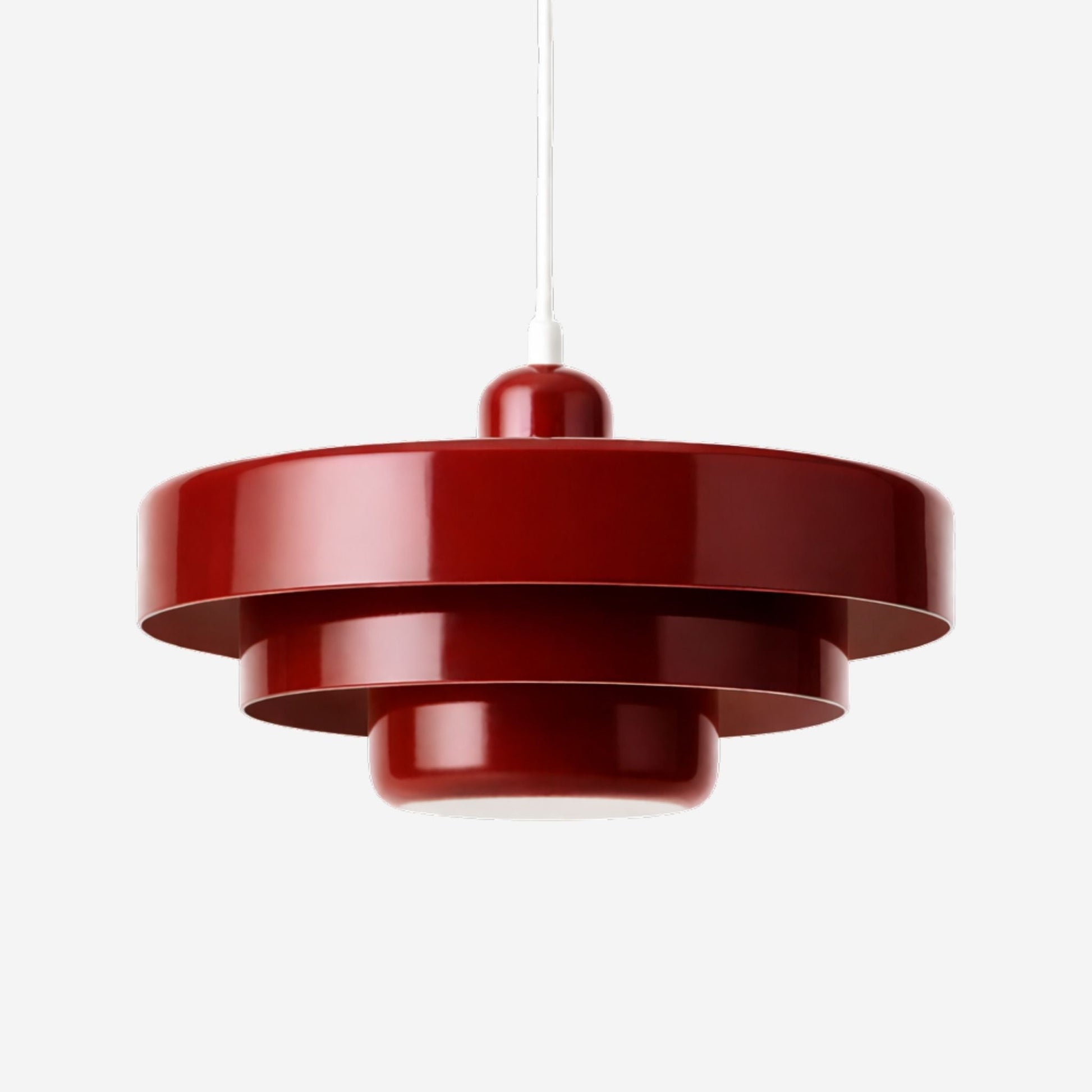 Pendellampa i Metall | Skiktad Skärm | Bauhaus-inspirerad Mid-century Design
