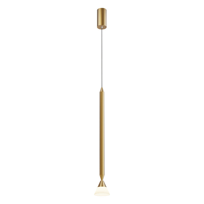 Pendellampa i Metall och Akryl | Lång Smal Stav | Minimalistisk Design
