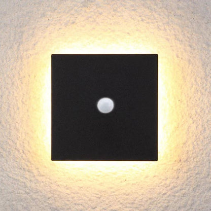 Utomhusvägglampa LED i aluminium | rund eller fyrkantig | vit eller svart | IP65 med rörelsesensor
