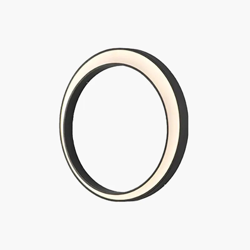 Utomhusvägglampa ring i metall och akryl | Ø 40, 60 eller 80 cm | varmvitt ljus | till trädgård