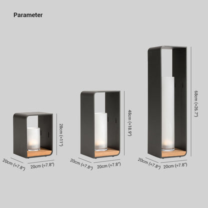 Utomhusgolvlampa LED | solenergi eller fast anslutning | 28, 48 eller 68 cm | IP65 för trädgård