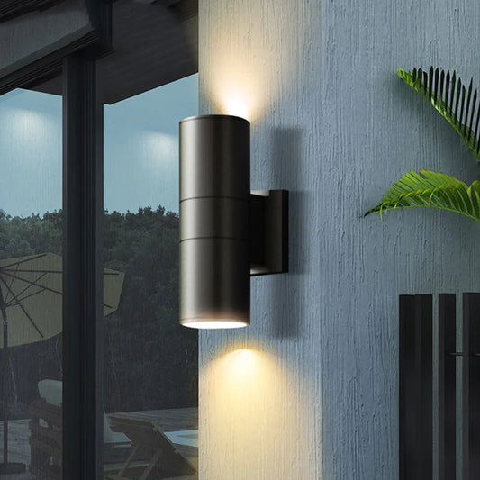 Utomhusvägglampa Up & Down LED | Vattentät IP65 Aluminium | 6–36W | Svart & Grå Fasadbelysning