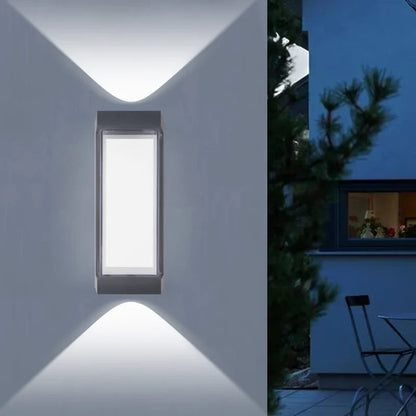 Utomhusvägglampa Up & Down LED 10W | Svart Aluminium Vattentät | IP65 | Fyrkantig & Rund