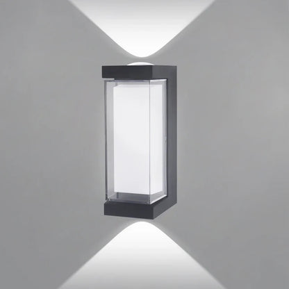 Utomhusvägglampa Up & Down LED 10W | Svart Aluminium Vattentät | IP65 | Fyrkantig & Rund