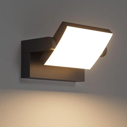 LED-Außenwandleuchte 24 W mit Bewegungssensor | 1500 lm, leistungsstark | Wasserdicht IP65 | Schwarzes Aluminium