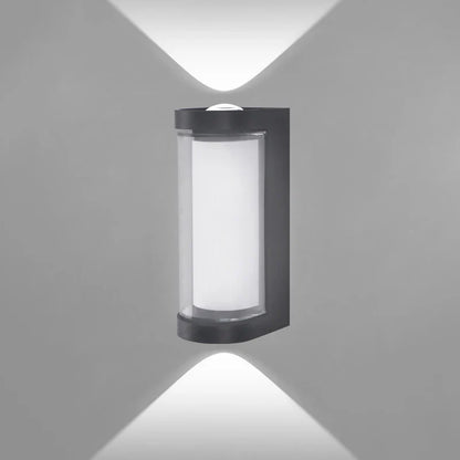 Utomhusvägglampa Up & Down LED 10W | Svart Aluminium Vattentät | IP65 | Fyrkantig & Rund