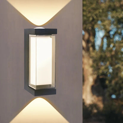 Utomhusvägglampa Up & Down LED 10W | Svart Aluminium Vattentät | IP65 | Fyrkantig & Rund