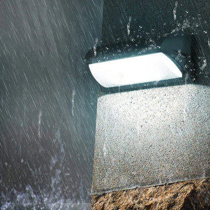 LED-Außenwandleuchte mit Bewegungssensor | Radar mit automatischer Einschaltung | Wasserdicht IP65 | Schwarz 30 W für den Garten