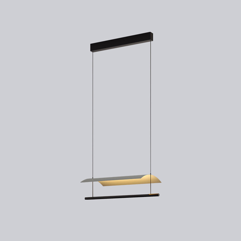 Pendelleuchte LED Linear aus Metall und Acryl | Minimalistischer Lichtbalken | 30–118 cm | Warmweißes Licht für den Esstisch