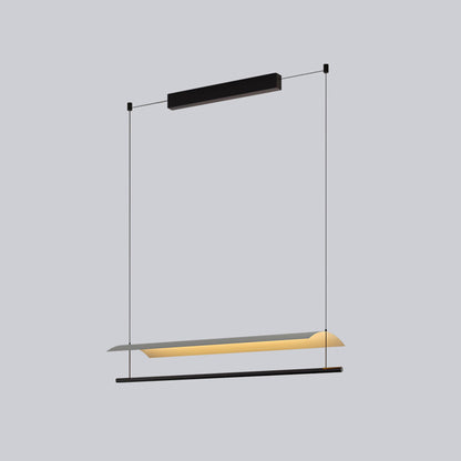 Pendelleuchte LED Linear aus Metall und Acryl | Minimalistischer Lichtbalken | 30–118 cm | Warmweißes Licht für den Esstisch
