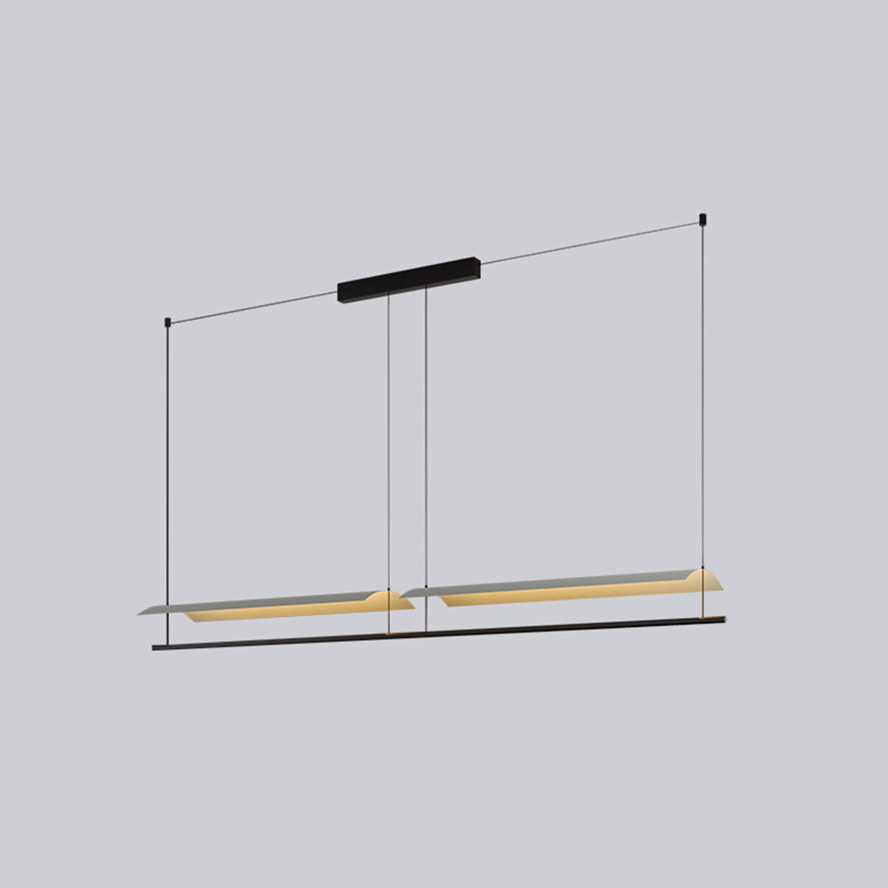 Pendelleuchte LED Linear aus Metall und Acryl | Minimalistischer Lichtbalken | 30–118 cm | Warmweißes Licht für den Esstisch