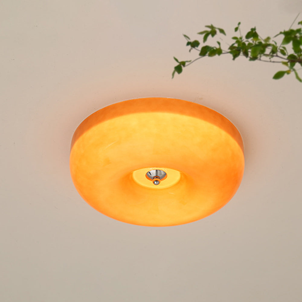 Taklampa Plafond i Glas | Vintage Rund Skärm i 3 Färger | Dimbar LED med 3 Ljusfärger | Ø 32–46 cm