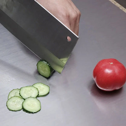 Skärbräda i Rostfritt Stål | Dubbelsidig Skär- & Knådbräda | Hygienisk & Slitstark