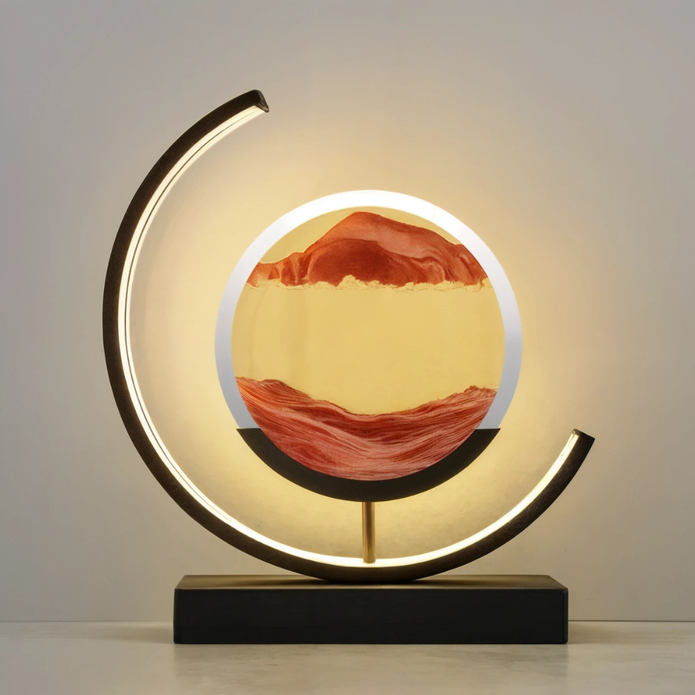 Sands of Time Liten Bordslampa - Elegant LED Bordslampa För Inomhusbruk, Minimalistisk Design, Varm Belysning - 3