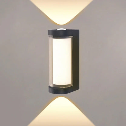 Utomhusvägglampa Up & Down LED 10W | Svart Aluminium Vattentät | IP65 | Fyrkantig & Rund
