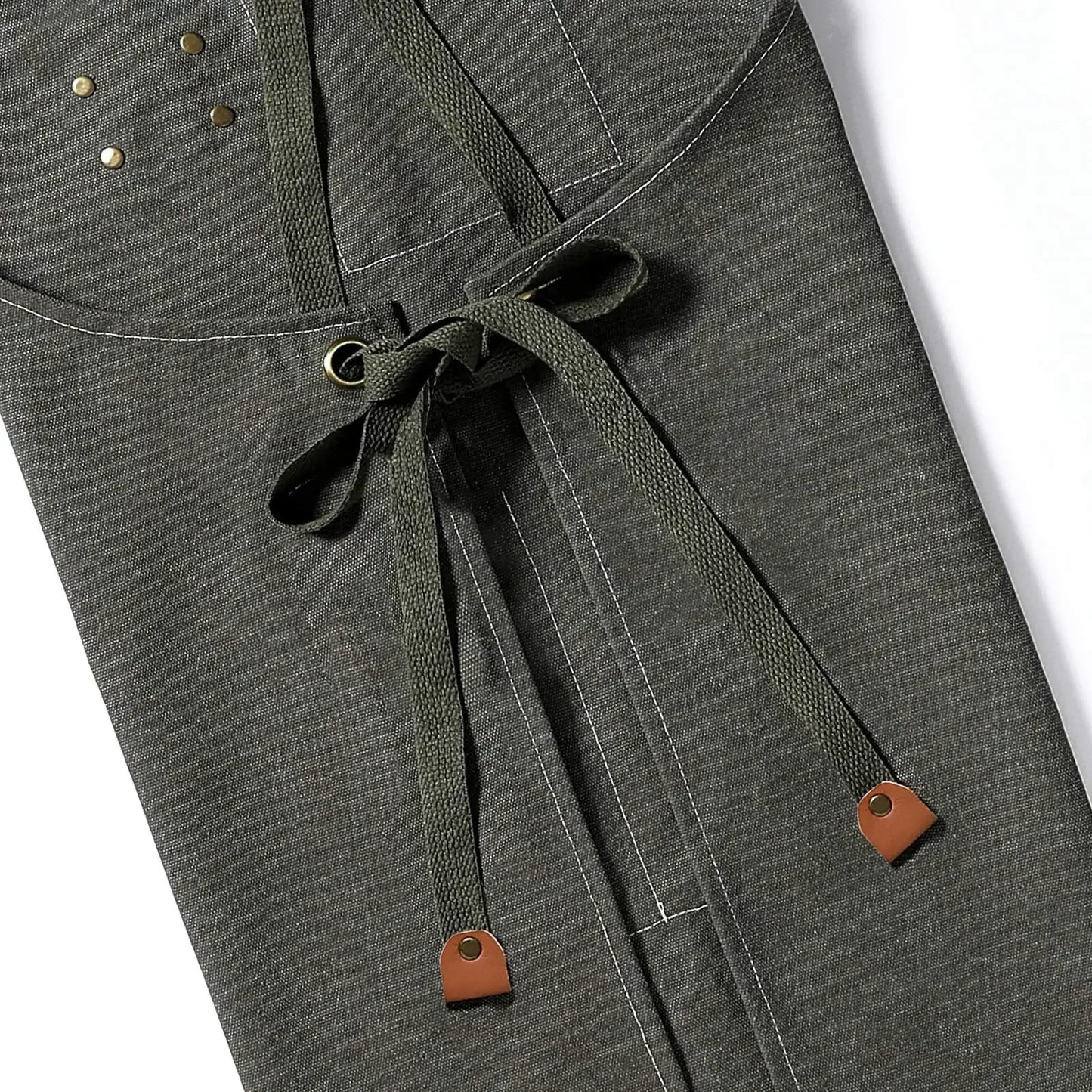 Köksförkläde i Canvas Unisex | Slitstarkt Kockförkläde med Fickor | Justerbar Passform