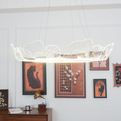 Pendellampa LED Rund i Akryl | Guld eller Silver med Klar Akryl | Varmvit eller Dimbar | Ø 68–108 cm