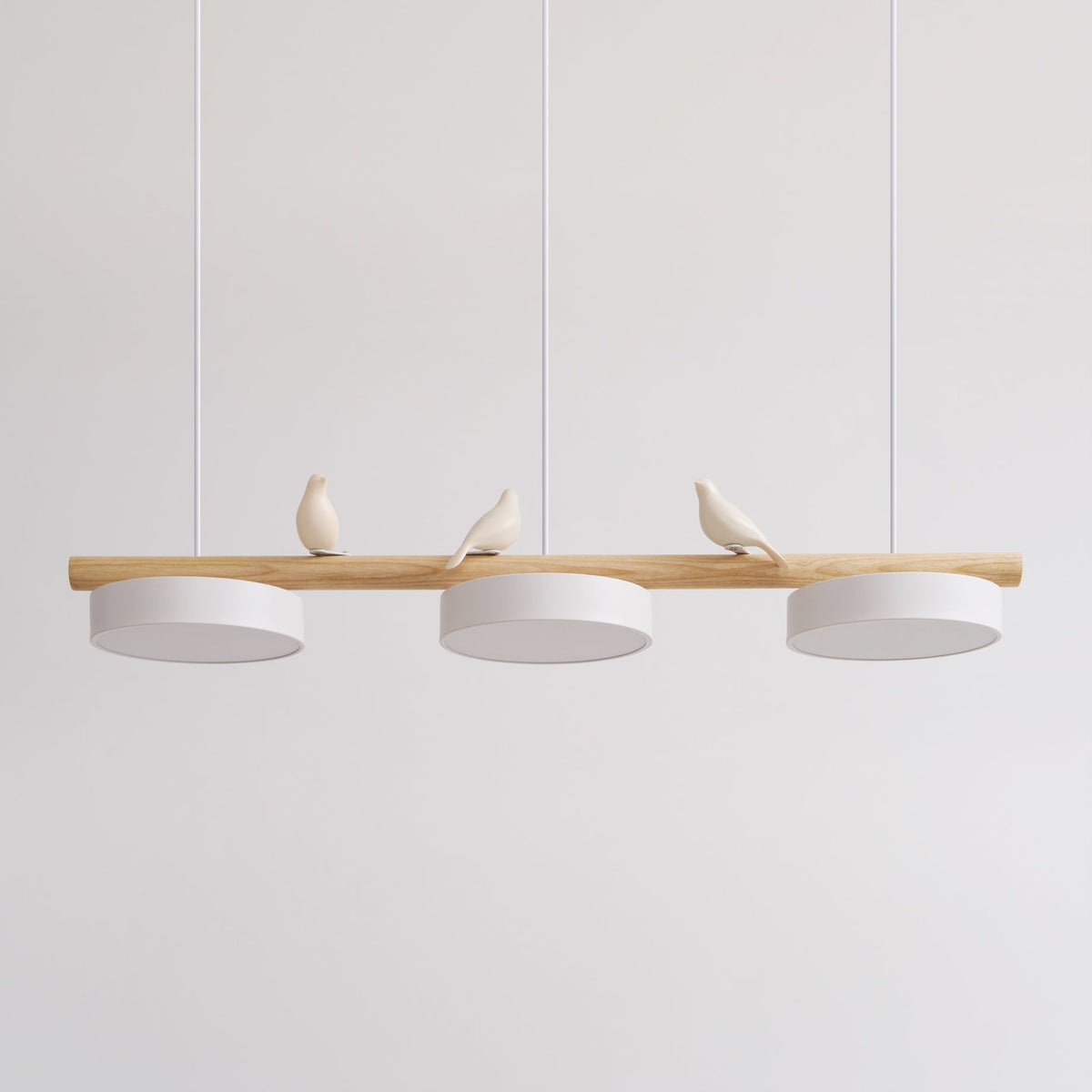 Pendelleuchte mit Vogel LED | Verstellbarer Vogel in 6 Farben | Warmweiß oder Dimmbar | Weißes oder Schwarzes Kabel