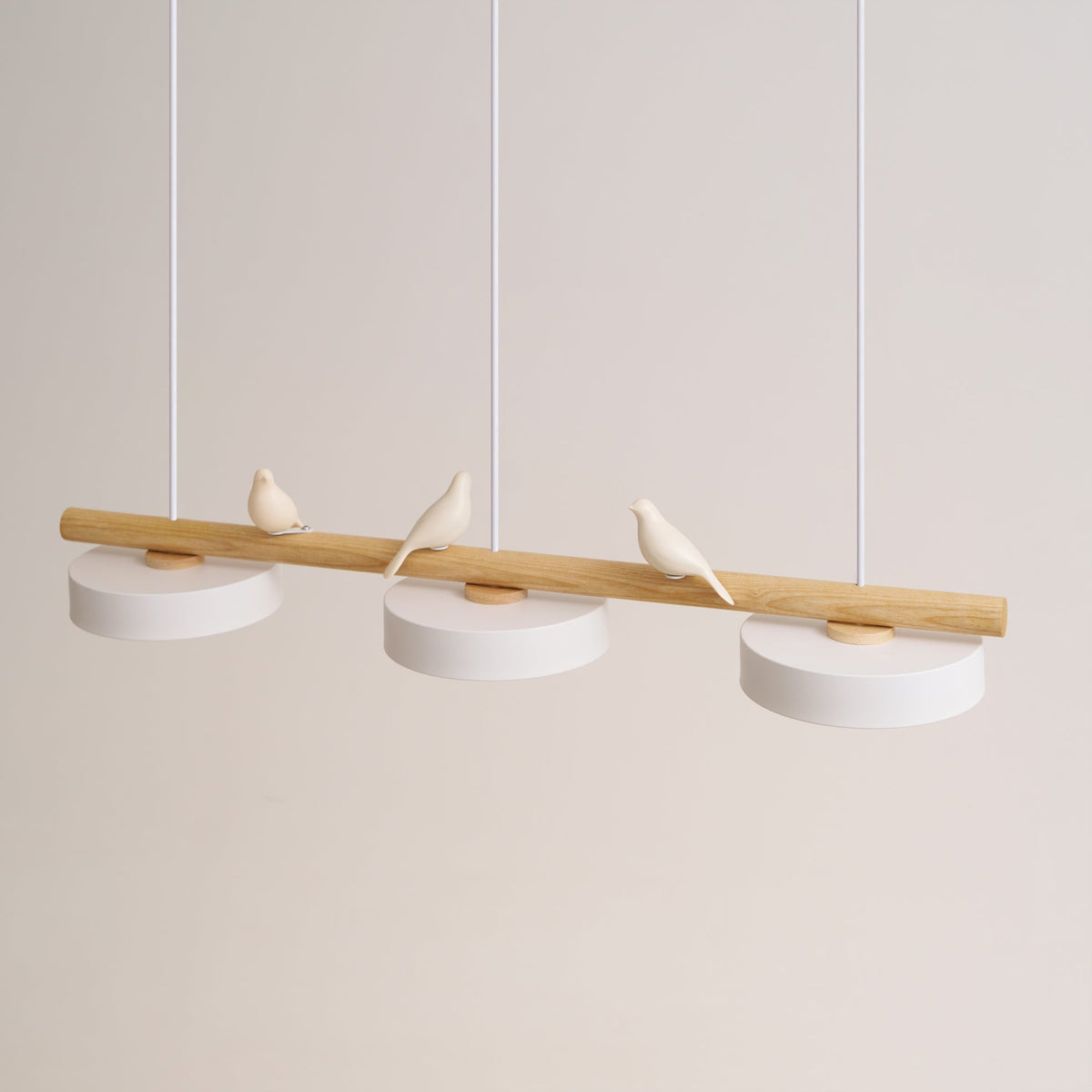 Pendelleuchte mit Vogel LED | Verstellbarer Vogel in 6 Farben | Warmweiß oder Dimmbar | Weißes oder Schwarzes Kabel