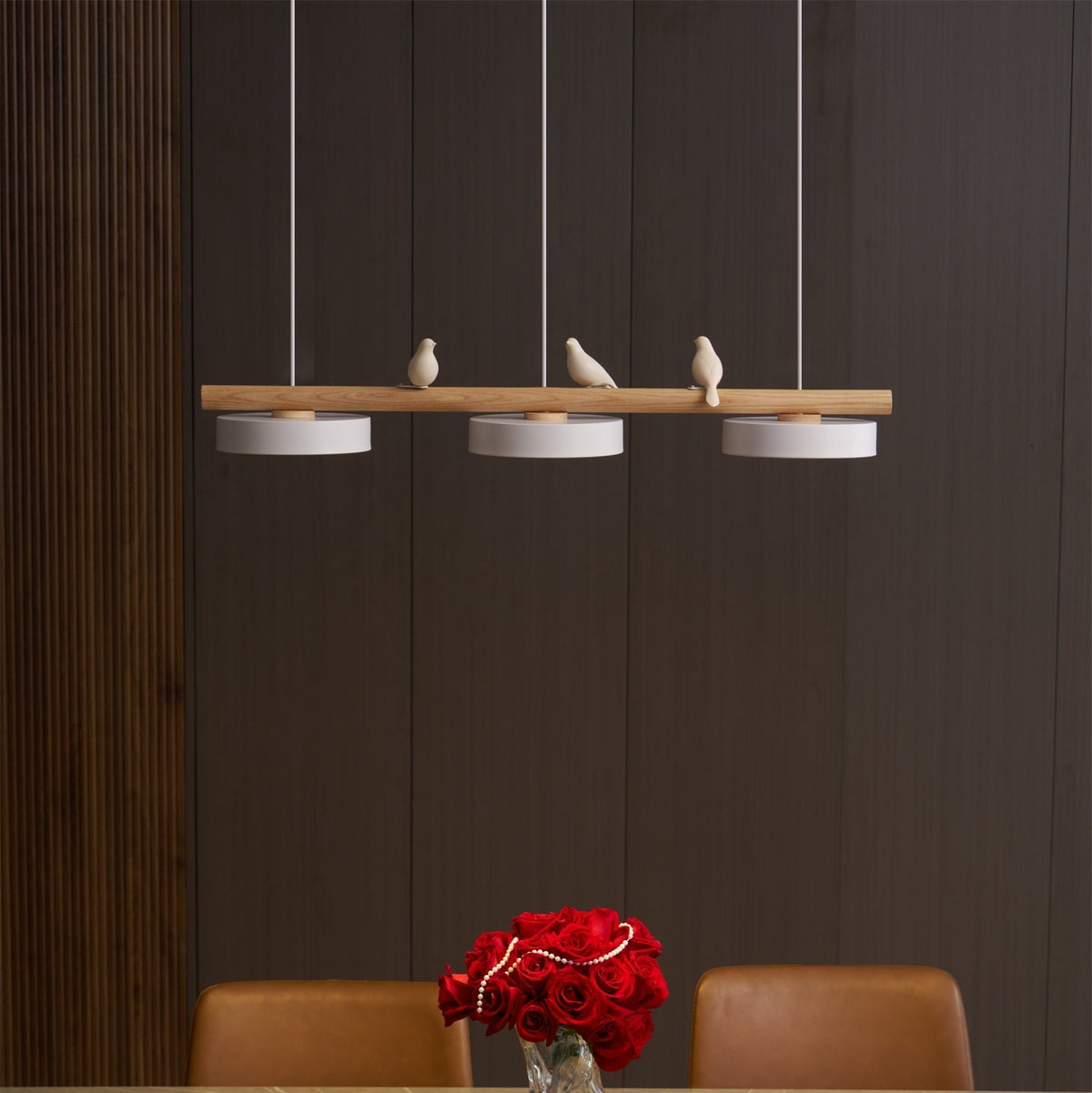 Pendelleuchte mit Vogel LED | Verstellbarer Vogel in 6 Farben | Warmweiß oder Dimmbar | Weißes oder Schwarzes Kabel