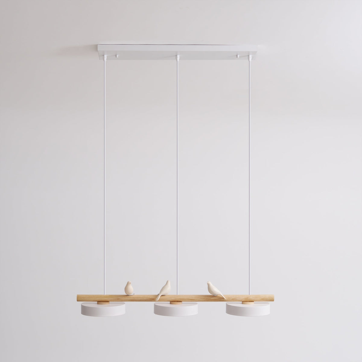 Pendelleuchte mit Vogel LED | Verstellbarer Vogel in 6 Farben | Warmweiß oder Dimmbar | Weißes oder Schwarzes Kabel