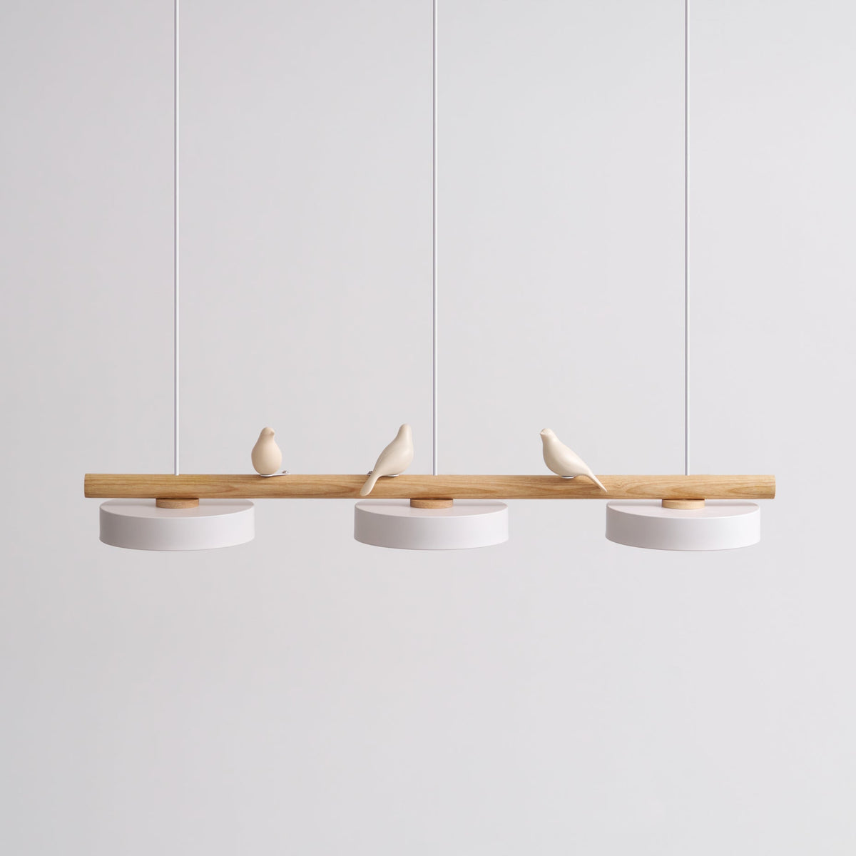 Pendelleuchte mit Vogel LED | Verstellbarer Vogel in 6 Farben | Warmweiß oder Dimmbar | Weißes oder Schwarzes Kabel