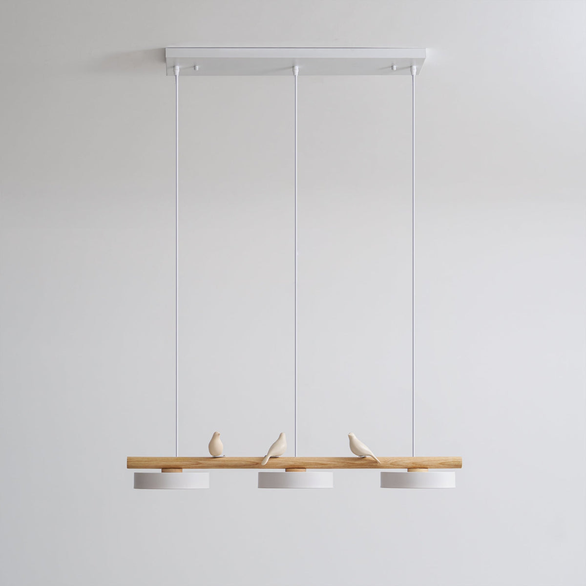 Pendelleuchte mit Vogel LED | Verstellbarer Vogel in 6 Farben | Warmweiß oder Dimmbar | Weißes oder Schwarzes Kabel