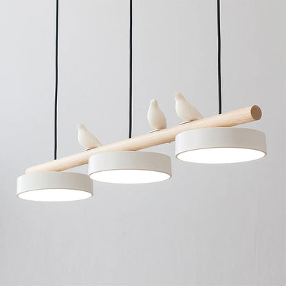 Pendelleuchte mit Vogel LED | Verstellbarer Vogel in 6 Farben | Warmweiß oder Dimmbar | Weißes oder Schwarzes Kabel