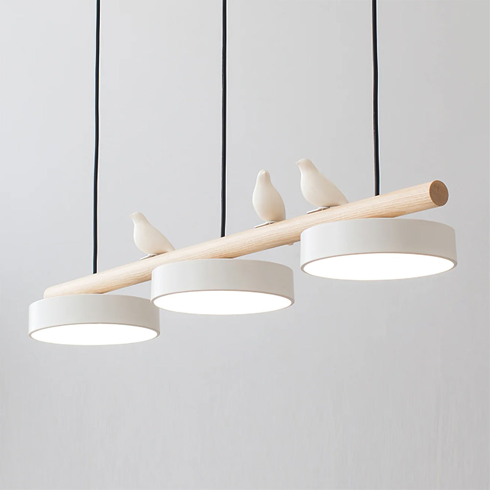 Pendelleuchte mit Vogel LED | Verstellbarer Vogel in 6 Farben | Warmweiß oder Dimmbar | Weißes oder Schwarzes Kabel
