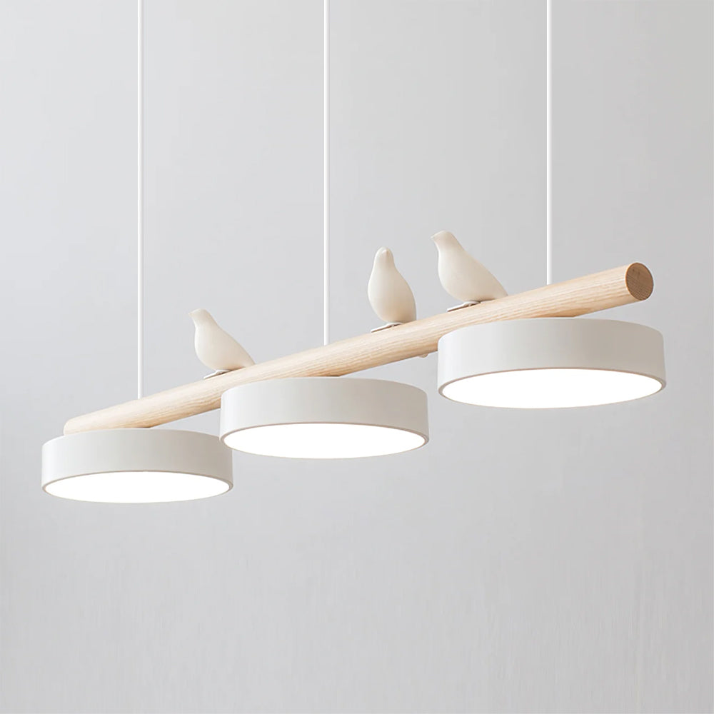 Pendelleuchte mit Vogel LED | Verstellbarer Vogel in 6 Farben | Warmweiß oder Dimmbar | Weißes oder Schwarzes Kabel