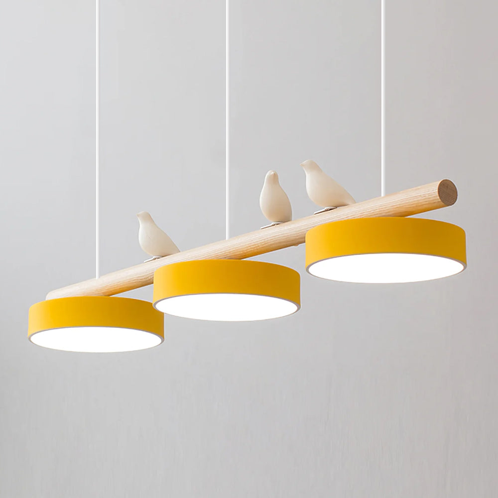 Pendelleuchte mit Vogel LED | Verstellbarer Vogel in 6 Farben | Warmweiß oder Dimmbar | Weißes oder Schwarzes Kabel