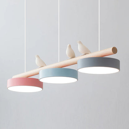Pendelleuchte mit Vogel LED | Verstellbarer Vogel in 6 Farben | Warmweiß oder Dimmbar | Weißes oder Schwarzes Kabel